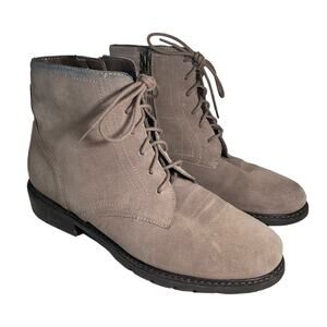 BLONDO Womens Suede Lace Up Waterproof Ankle Boots Tan 8 Casual Rugged Grunge